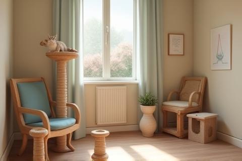Quiet corner designed for feline patients