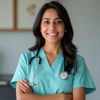 Portrait of Nurse Priya Rao